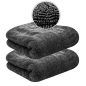Preview: Liquid Elements Black Hole XL Premium Trockentuch 80x50cm 1300GSM randlos 2er Set