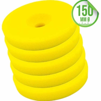 Liquid Elements Polierschwamm Centriforce 2 Medium Cut gelb 150mm 5er Set
