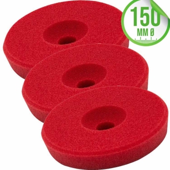 Liquid Elements Polierschwamm Centriforce 2 Heavy Cut rot 150mm 3er Set