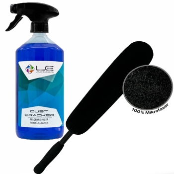 Liquid Elements Dust Cracker Felgenreiniger 1 Liter + Furby Evo XL Felgenbürste 42cm