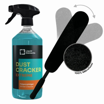 Liquid Elements Dust Cracker Felgenreiniger 1 Liter + Furby Evo Felgenbürste 43cm