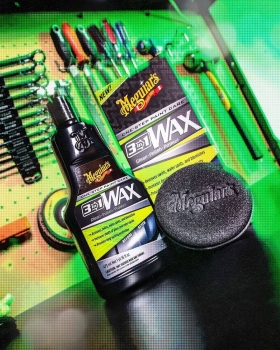 Preview: Meguiars 3in1 Wax Autowachs Packungsinhalt