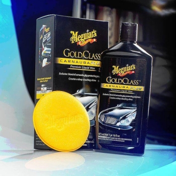 Preview: Meguiars Gold Class Carnauba Plus Premium Liquid Wax mit Schwamm