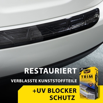 Preview: Meguiars Heavy Duty Trim Restoration Kit Vergleich behandelt / unbehandelt
