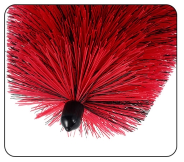 Preview: Felgenbürste Big Felgenreinigung rot 45cm Nahaufnahme