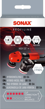 Preview: Sonax HybridWollPad 80 DA Polierpad Verpackung