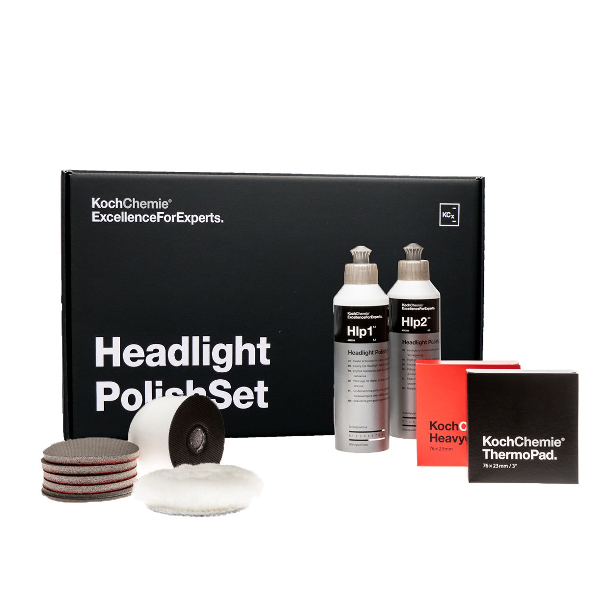 Glanzwelt Shop - Koch Chemie Headlight Polish Set Scheinwerferpolitur Set  Scheinwerfer Reparatur