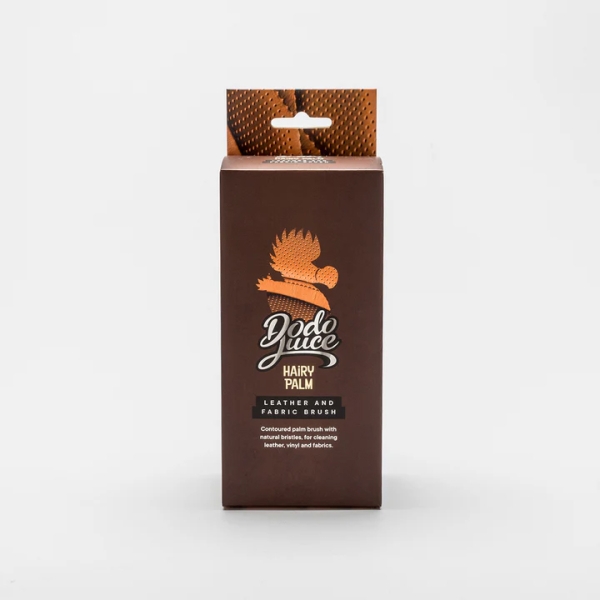 Dodo Juice Hairy Palm - Leder-, Vinyl- und Stoff-/Polsterbürste - Naturborsten für eine sanftere Reinigung