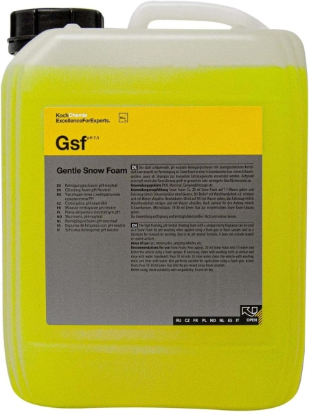 Koch Chemie Gentle Snow Foam Gsf Reinigungsschaum pH-neutral 5 Liter Koch Chemie Gentle Snow Foam Gsf Reinigungsschaum pH-neutral 5 Liter