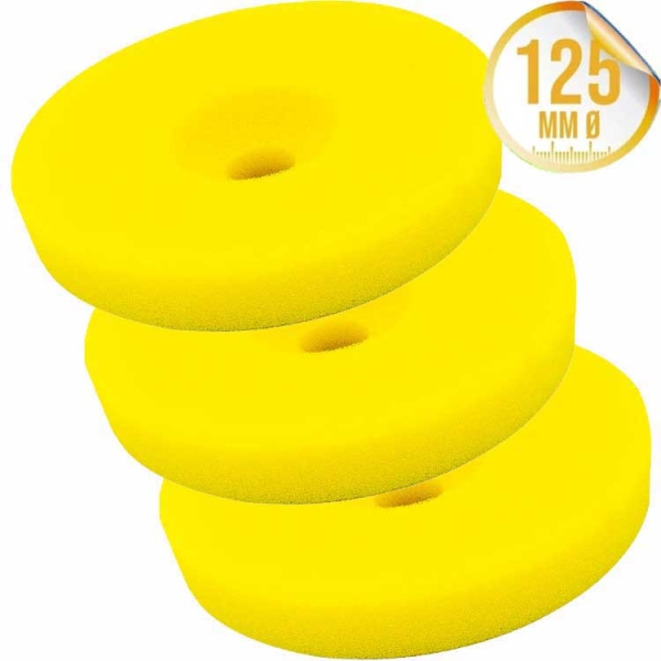 Liquid Elements Polierschwamm Centriforce 2 Medium Cut gelb 125mm 3er Set