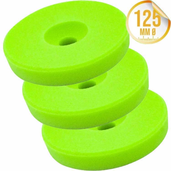 Liquid Elements Polierschwamm Centriforce V2 Soft Cut grün 125mm 3er Set