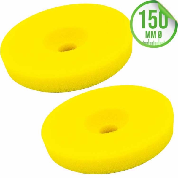 Liquid Elements Polierschwamm Centriforce 2 Medium Cut gelb 150mm 2er Set