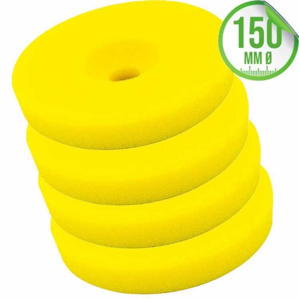 Liquid Elements Polierschwamm Centriforce 2 Medium Cut gelb 150mm 4er Set
