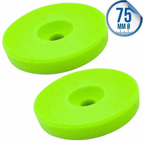 Liquid Elements Polierschwamm Centriforce V2 Soft Cut grün 75mm 2er Set