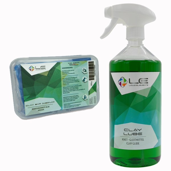 Liquid Elements Clay Lube Knet - Gleitmittel 1 Liter + Reinigungsknete 100 Gramm Liquid Elements Clay Lube Knet - Gleitmittel 1 Liter + Reinigungsknete 100 Gramm