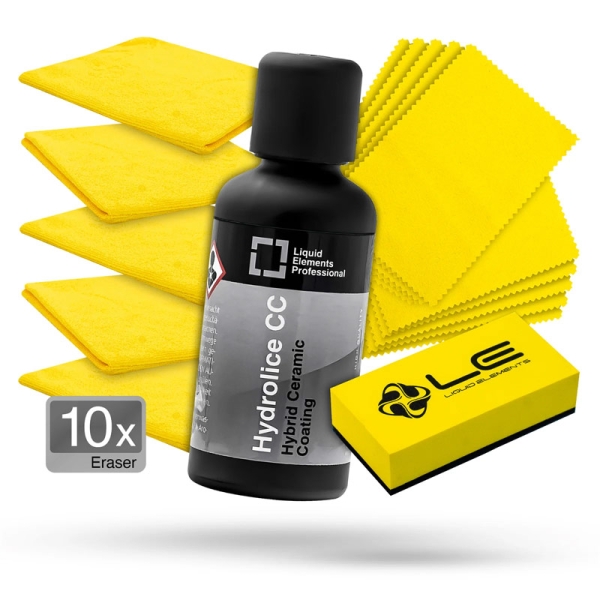 Liquid Elements Professional Hydrolice CC Hybrid Keramikbeschichtung + 10 Eraser + Schwamm