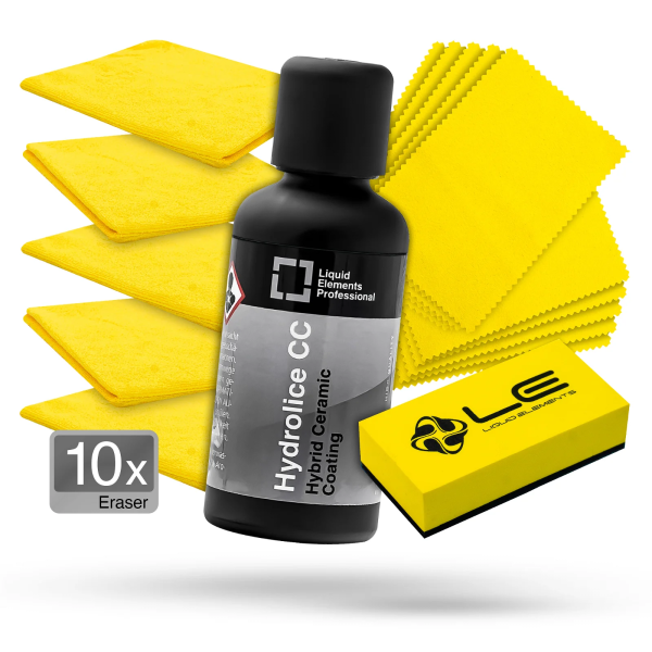 Liquid Elements Professional Hydrolice CC Hybrid Keramikbeschichtung + 10 Eraser Liquid Elements Professional Hydrolice CC Hybrid Keramikbeschichtung + 10 Eraser