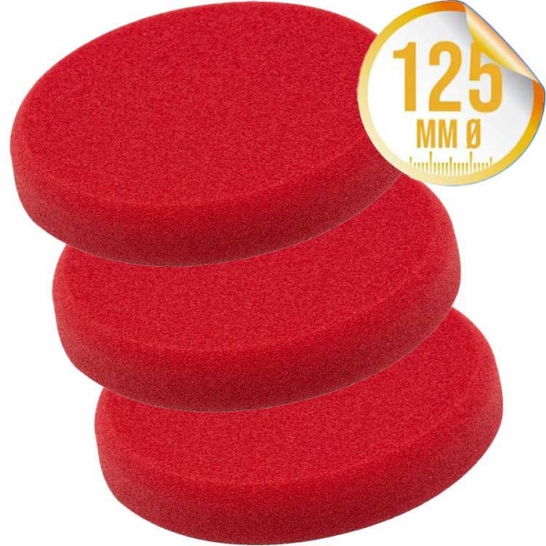 Liquid Elements Pad Man V2 Polierpad 125mm rot 3er Set