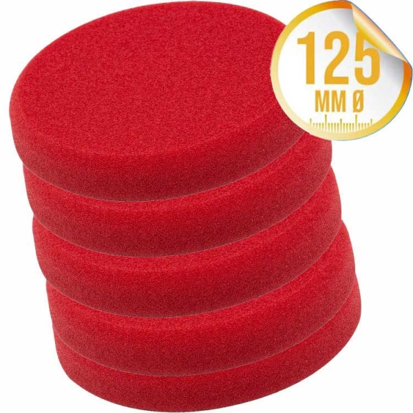 Liquid Elements Pad Man V2 Polierpad 125mm rot 5er Set