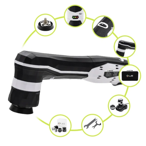Poliermaschine mit Detailfotos