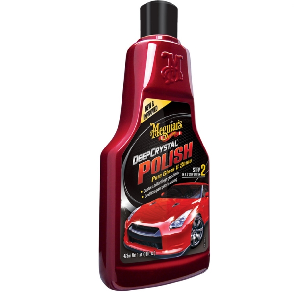 Meguiars Step 1 - 3 Paint Cleaner, Deep Crystal Polish, Carnauba Wax Set