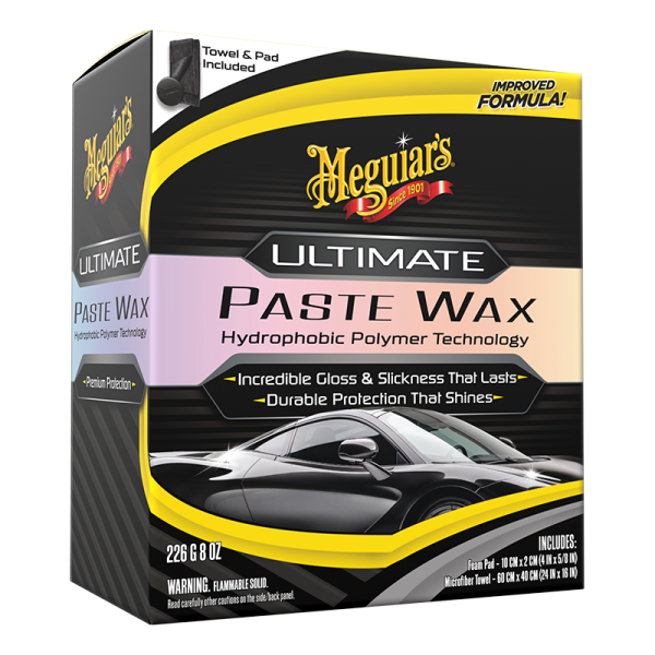 Meguiars Ultimate Paste Wax 227g - mit Tuch und Pad im Set