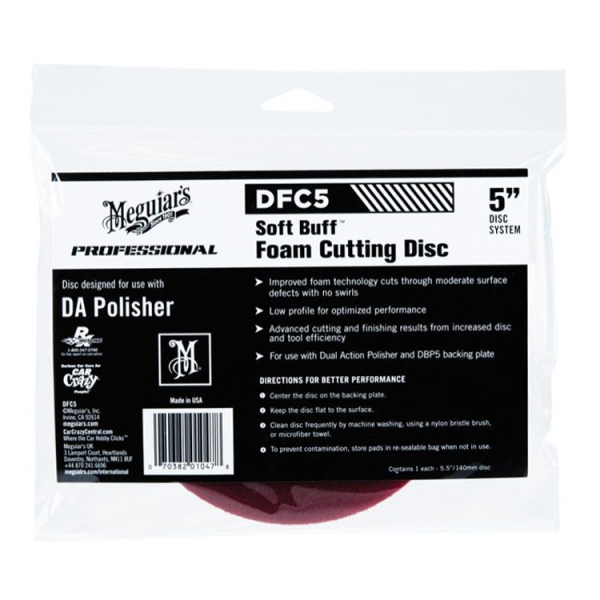 Meguiars Soft Buff Foam Cutting Disc Polierpad Polierschwamm 5" 140mm / 20 mm Meguiars Soft Buff Foam Cutting Disc Polierpad Polierschwamm 5" 140mm / 20 mm