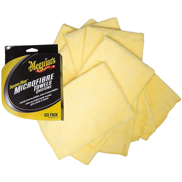 Meguiars Supreme Shine Microfibre Towel Mikrofasertuch 6er Pack
