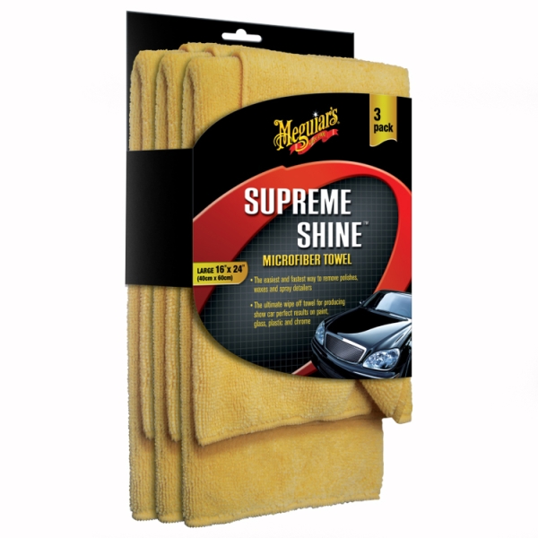 Meguiars Supreme Shine Microfibre Towel Mikrofasertuch 3er Pack