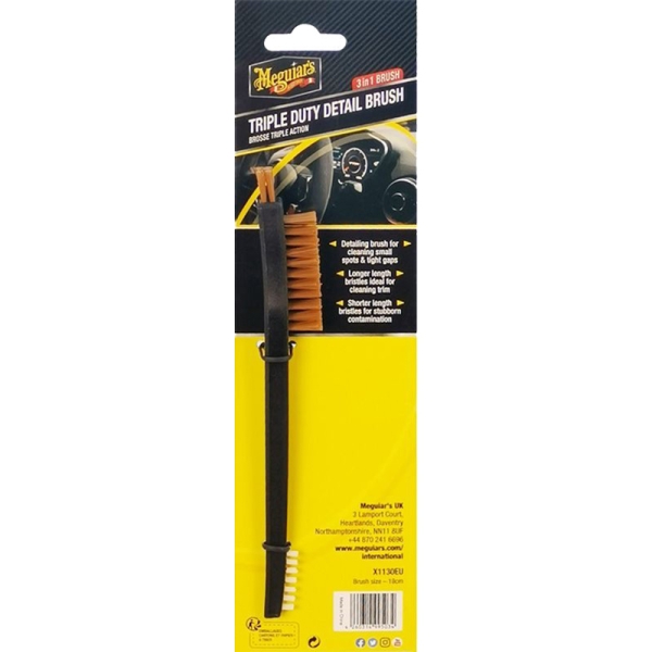 Meguiars Triple Duty Car Detailing Brush Bürste 3in1 Bürste Cockpitpflege