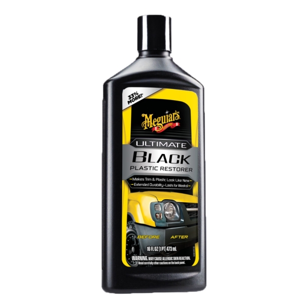 Meguiars Ultimate Black Plastic Restorer Kunststoffpflege Kunststoffschwarz 473ml