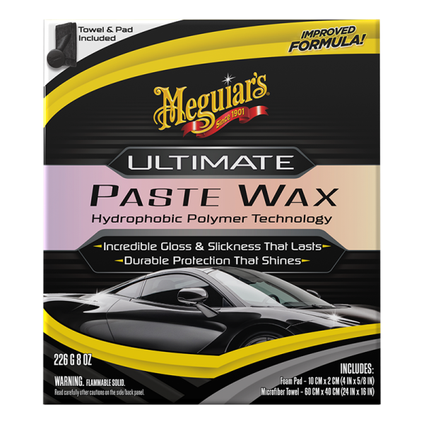 Meguiars Ultimate Paste Wax 227g - mit Tuch und Pad im Set