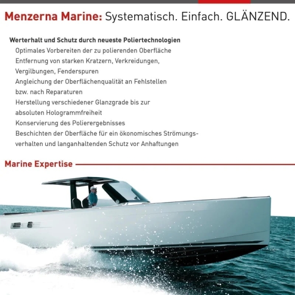 Menzerna Gelcoat Premium Gloss - Hochglanz Bootpolitur 250ml Menzerna Gelcoat Premium Gloss - Hochglanz Bootpolitur 250ml