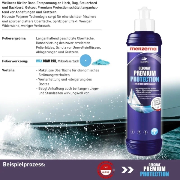 Menzerna Gelcoat Premium Protection Schutzversiegelung für Boot 250ml Menzerna Gelcoat Premium Protection Schutzversiegelung für Boot 250ml