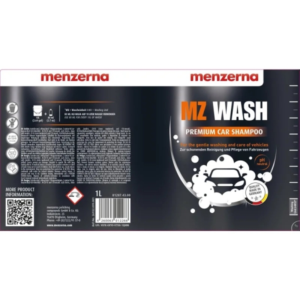 Menzerna MZ Wash Premium Car Autoshampoo 1 Liter