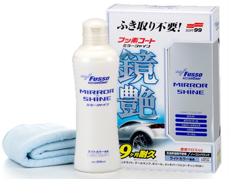 Soft99 Fusso Coat Mirror Shine Light Lackversiegelung 250ml + Tuch Soft99 Fusso Coat Mirror Shine Light Lackversiegelung 250ml + Tuch