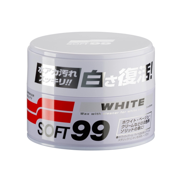 Soft99 White Soft Wax - Auto Hartwachs für weiße / helle Autolacke 350g