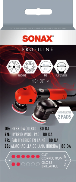 Sonax HybridWollPad 80 DA Polierpad für Exzentermaschinen mit 75 mm Stützteller 2 Pads Sonax HybridWollPad 80 DA Polierpad für Exzentermaschinen mit 75 mm Stützteller 2 Pads