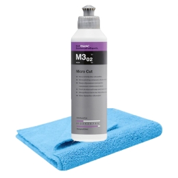 Koch Chemie Micro Cut M3.02 Schleifpolitur 250ml + Blue Breeze 2.0 Microfasertuch