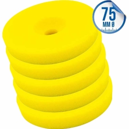 Liquid Elements Polierschwamm Centriforce 2 Medium Cut gelb 75mm 5er Set