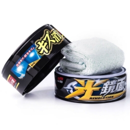 Soft99 Scratch Revolution Wax geöffnete Dose mit Tuch