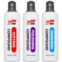Soft99 Politur Set Heavy Cut & Antihologramm & Cut & Finish 3x 300ml Sparset